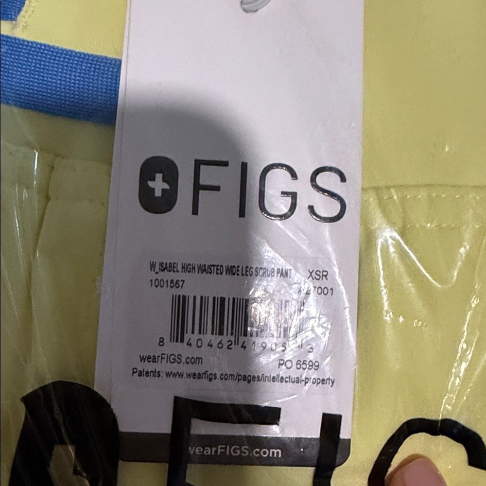 FIGS Isabel HW Wide Leg Scrub Pant Sunlight - Picture 2 of 3